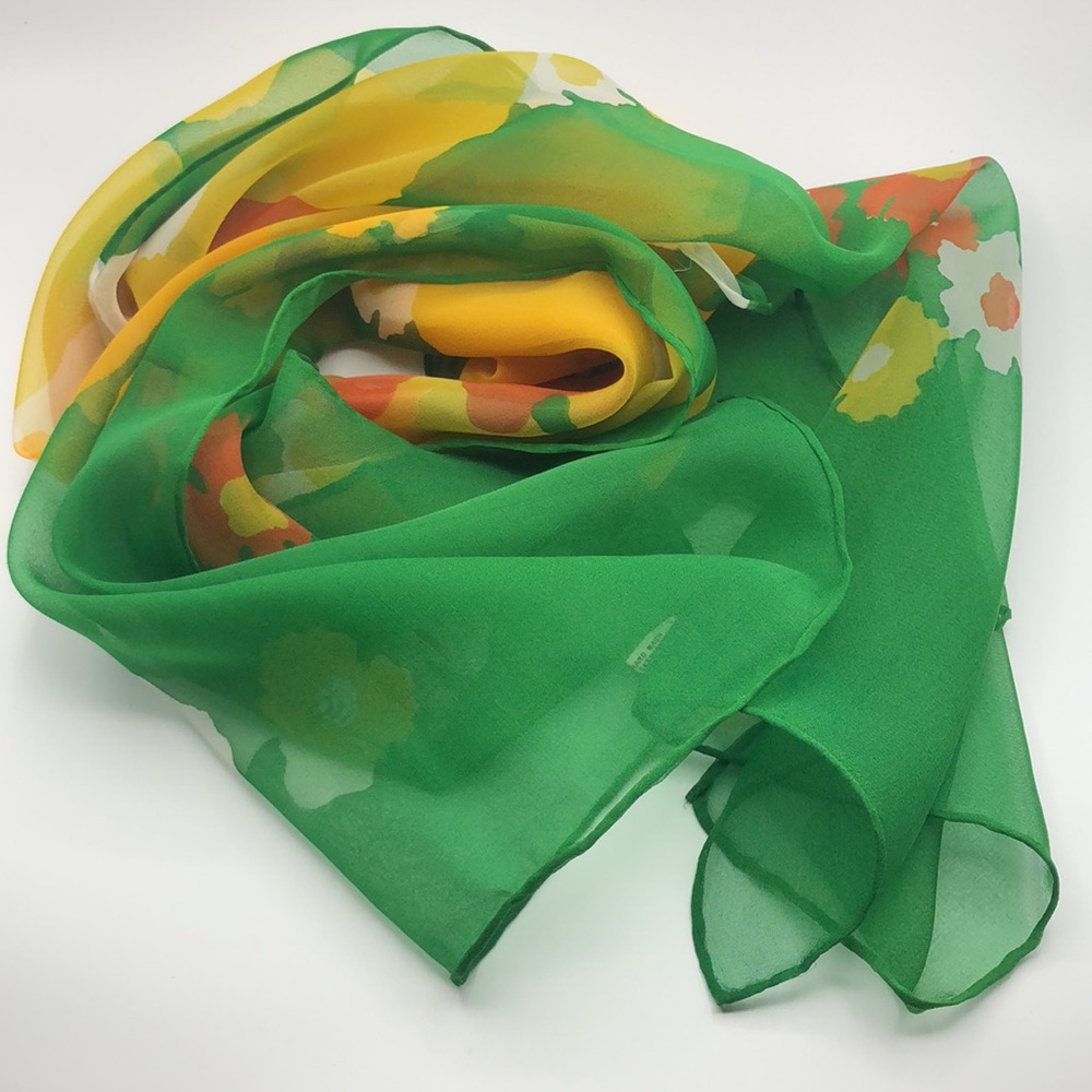 Summer Spring Time Floral Print Rectangular Scarf… - image 8